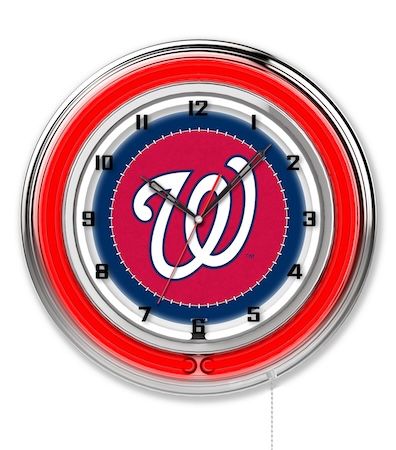 Washington Nationals Neon Clock 19