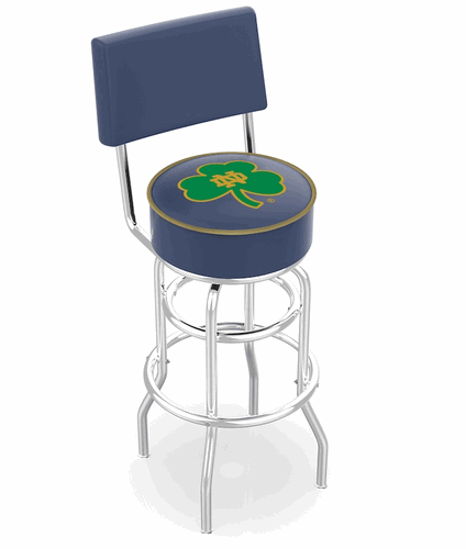 Notre Dame Shamrock Seatback Bar Stool