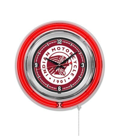 Indian Motorcycle 1901 Design Neon Clock 15