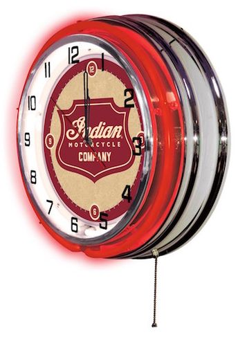 Indian Motorcycle Neon Clock 19