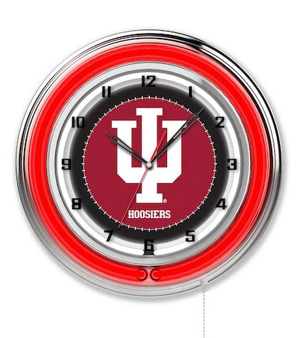 Indiana Neon Clock 19