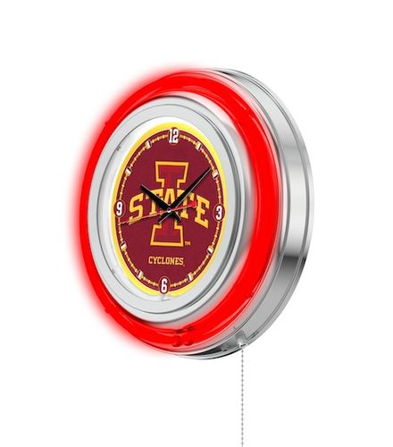 Iowa State Neon Clock 15