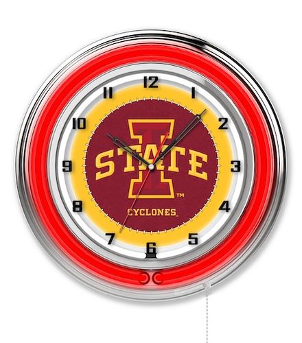 Iowa State Neon Clock 19