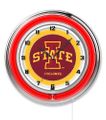 Iowa State Neon Clock 19