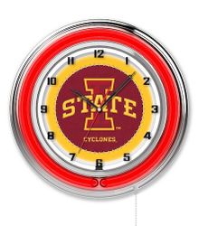 Iowa State Neon Clock 19