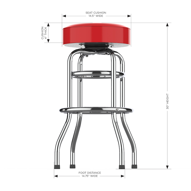 Kansas City Chiefs Logo Bar Stool