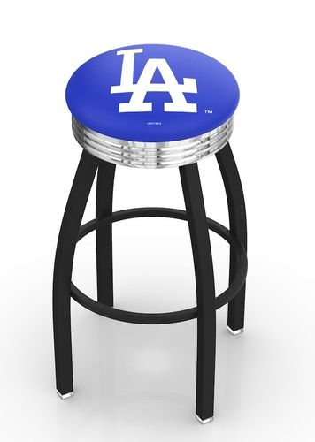 Los Angeles Dodgers Black Diner Swivel Stool