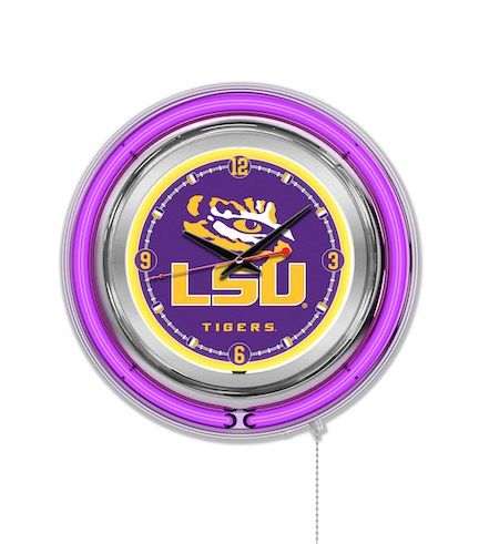 LSU Neon Clock 15