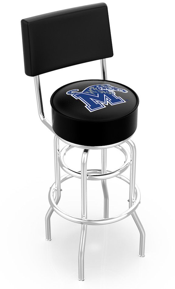 Memphis Logo Seatback Bar Stool