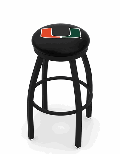 Miami Black Ring Swivel Stool