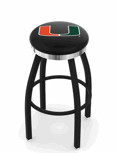 Miami Chrome Ring Swivel Stool
