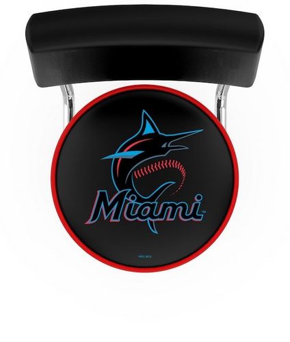 Miami Marlins Seatback Bar Stool