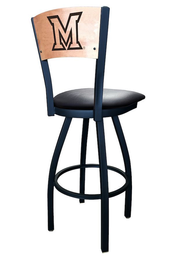 Miami (OH) University Wood Back Stool