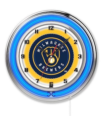 Milwaukee Brewers Neon Clock 19