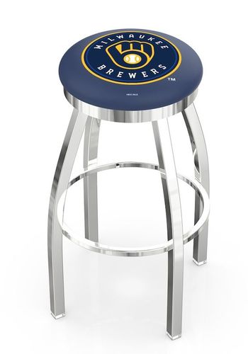 Milwaukee Brewers Ring Chrome Swivel Stool