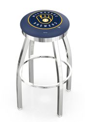 Milwaukee Brewers Ring Chrome Swivel Stool