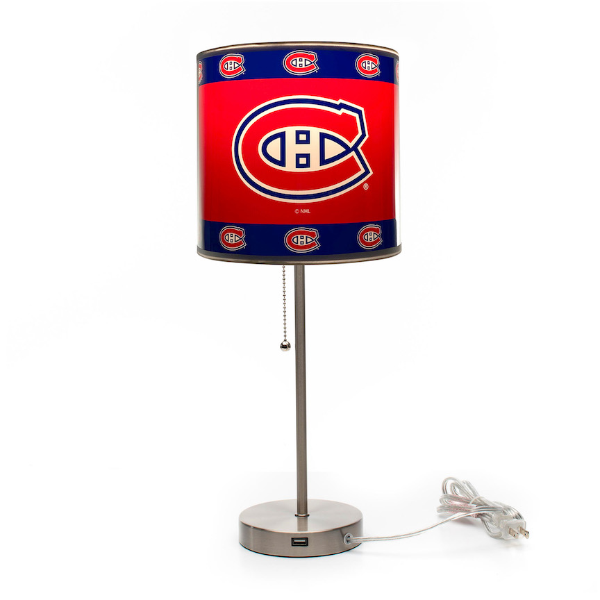 Montreal Canadiens Chrome Table Lamp