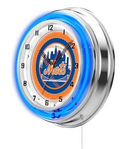 New York Mets Neon Clock 19