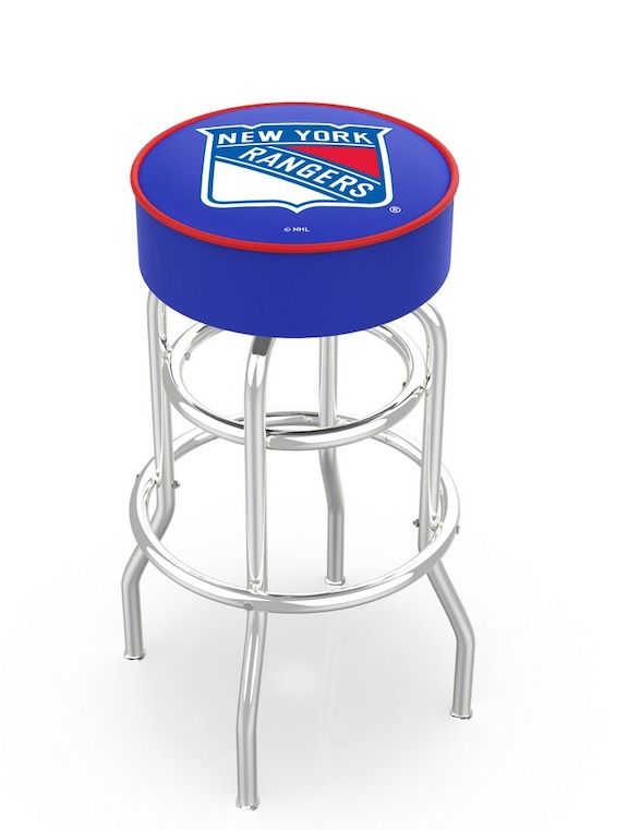 New York Rangers Logo Bar Stool