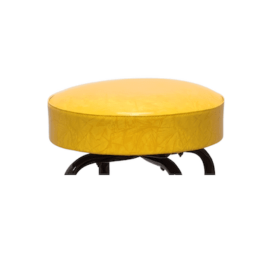 Yellow Retro Black Frame Swivel Bar Stool
