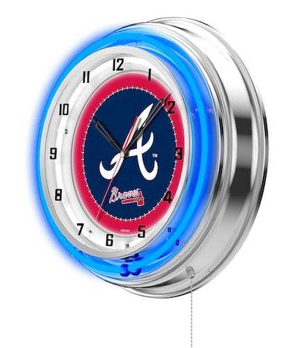 Atlanta Braves Neon Clock 19