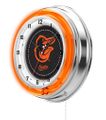 Baltimore Orioles Neon Clock 19