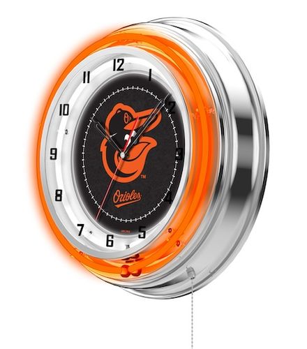 Baltimore Orioles Neon Clock 19