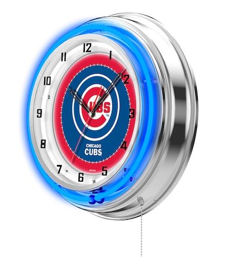 Chicago Cubs Neon Clock 19