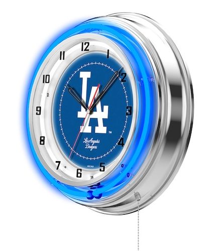 Los Angeles Dodgers Neon Clock 19