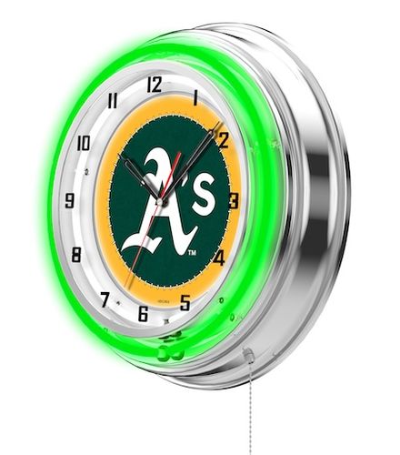 Oakland Athletics Neon Clock 19