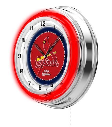 St Louis Cardinals Neon Clock 19