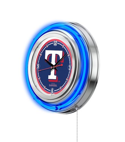 Texas Rangers Neon Clock 15