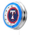 Texas Rangers Neon Clock 19