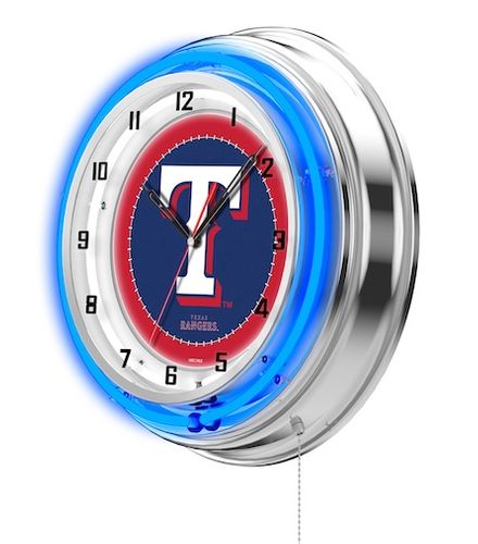 Texas Rangers Neon Clock 19