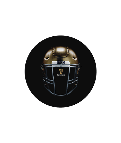 Notre Dame-Guinness Helmet Chrome Ring Swivel Stool