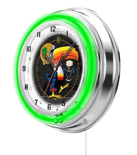 Notre Dame-Guinness Neon Clock 19