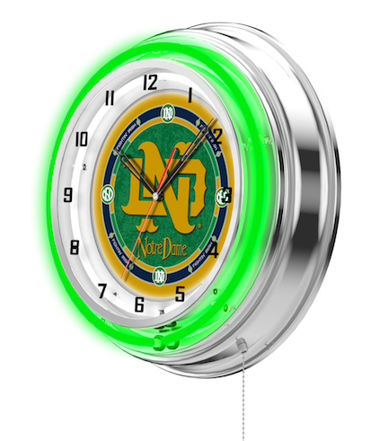 Notre Dame Vintage Neon Clock 19