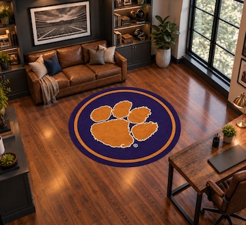 Clemson 64 Round Spirit Rug