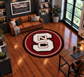 NC State 64 Round Spirit Rug