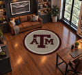 Texas A&M 64 Round Spirit Rug