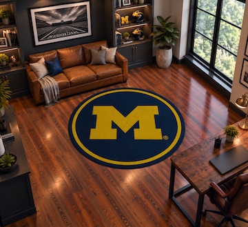 Michigan 64 Round Spirit Rug