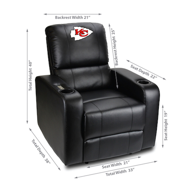 Kansas City Chiefs Power Theater Recliner