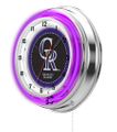 Colorado Rockies Neon Clock 19