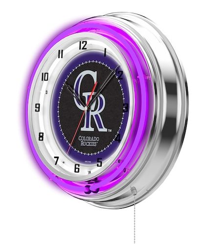 Colorado Rockies Neon Clock 19