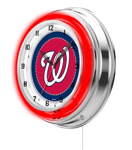 Washington Nationals Neon Clock 19