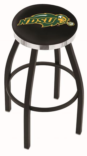 North Dakota State Chrome Ring Swivel Stool