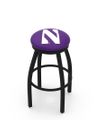 Northwestern Black Ring Swivel Stool