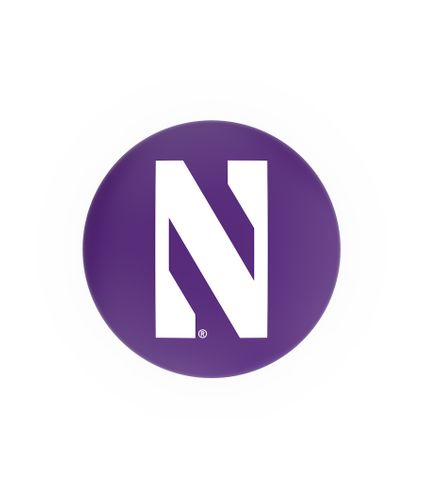 Northwestern Black Ring Swivel Stool