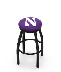 Northwestern Black Ring Swivel Stool