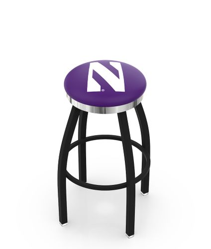Northwestern Chrome Ring Swivel Stool